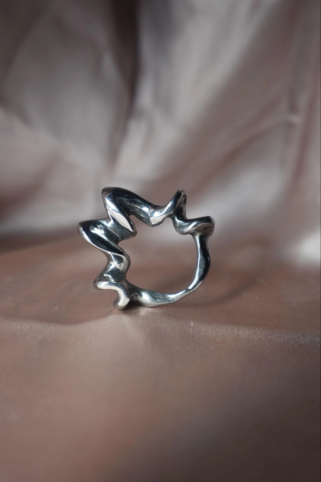 The Cross — silver ring by Ari Athas