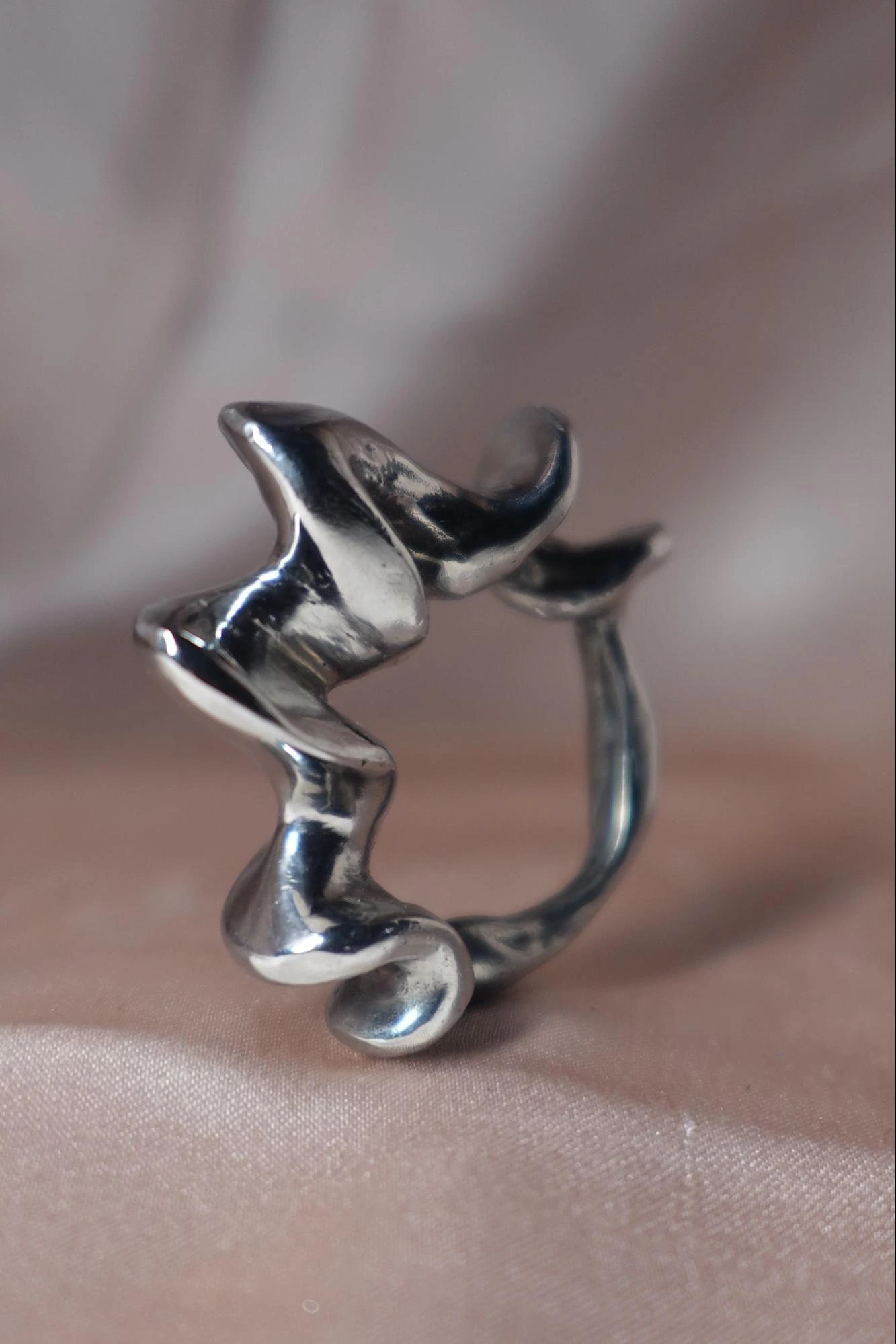 The Coil — silver ring by Ari Athas