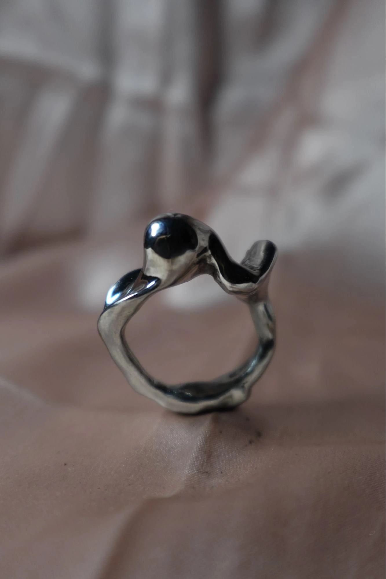 The Pearl — silver ring by Ari Athas